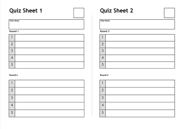Trivia Answer Sheet Template from www.quizprep.co.uk