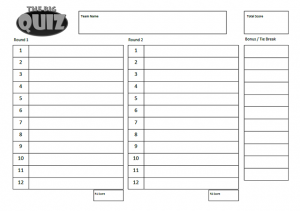 Quiz Sheets - Free To Download Quiz Sheet Templates